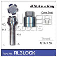 Lock Nuts (set of 4) RL3LOCK - Nice Products | Universal Auto Spares