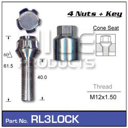 Lock Nuts (set of 4) RL3LOCK - Nice Products | Universal Auto Spares