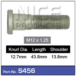 Wheel Stud (457) S456 - Nice Products | Universal Auto Spares