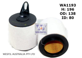Air Filter A1576 Fits BMW WA1193 - Wesfil