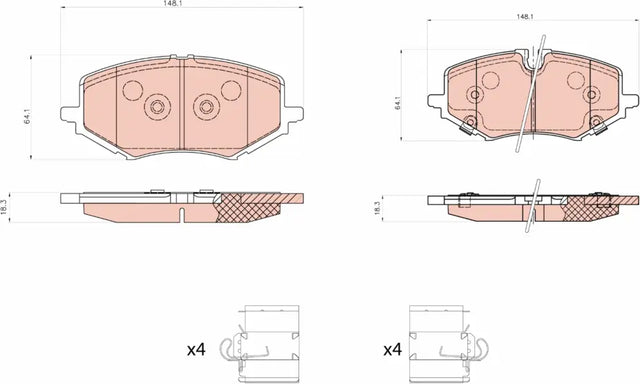 Brake Pad Set, Disc Brake GDB8401 - TRW