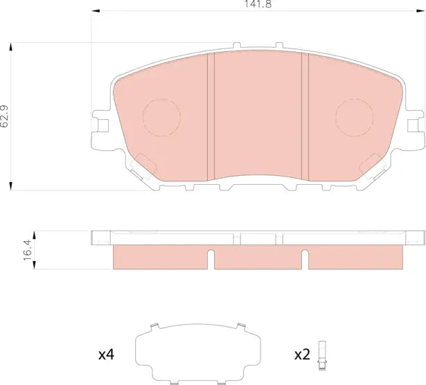 Brake Pad Set, Disc Brake GDB8450DT - TRW