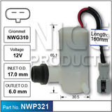 Washer Pump NWP321 - Nice Products | Universal Auto Spares