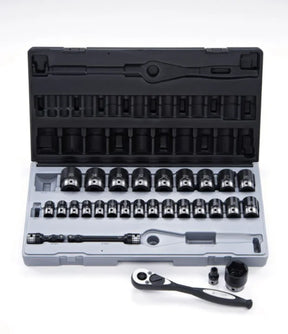 29 Piece 1/2 Drive 6-Point Metric, Standard Socket Set - Impact Tools