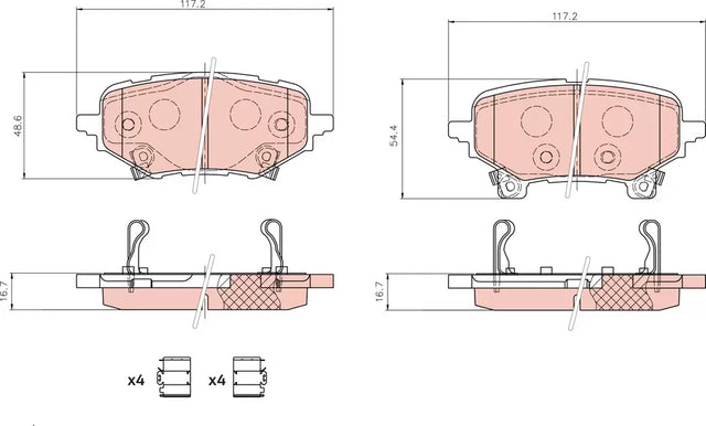 Brake Pad Set, Disc Brake GDB8394 - TRW