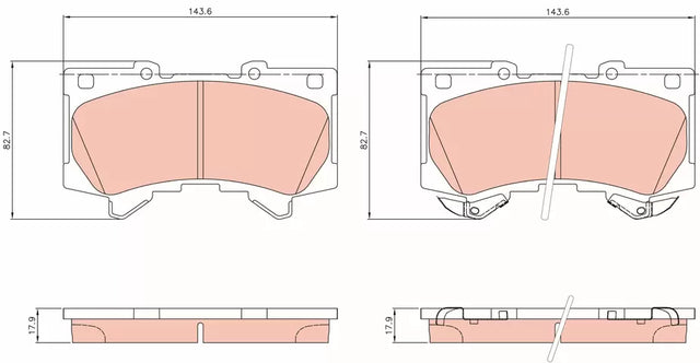 Brake Pad Set, Disc Brake GDB8483 - TRW