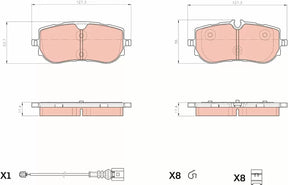 Brake Pad Set, Disc Brake GDB8342DT - TRW