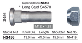 Stud & Nut NS456 - Nice Products | Universal Auto Spares