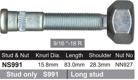 Stud & Nut NS991 - Nice Products | Universal Auto Spares