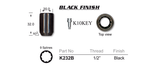 Nut Black Thread 1/2 Tapered K232B - Nice Products | Universal Auto Spares