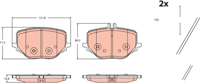 Brake Pad Set, Disc Brake GDB2479 - TRW
