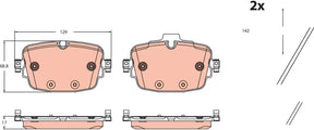 Brake Pad Set, Disc Brake GDB2506 - TRW