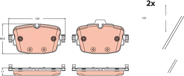 Brake Pad Set, Disc Brake GDB2506 - TRW