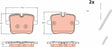 Brake Pad Set, Disc Brake GDB251 - TRW
