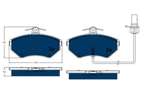 Brake Pad Set, Disc Brake GDB1366BTE - TRW