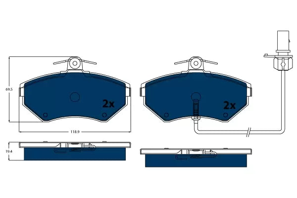 Brake Pad Set, Disc Brake GDB1366BTE - TRW