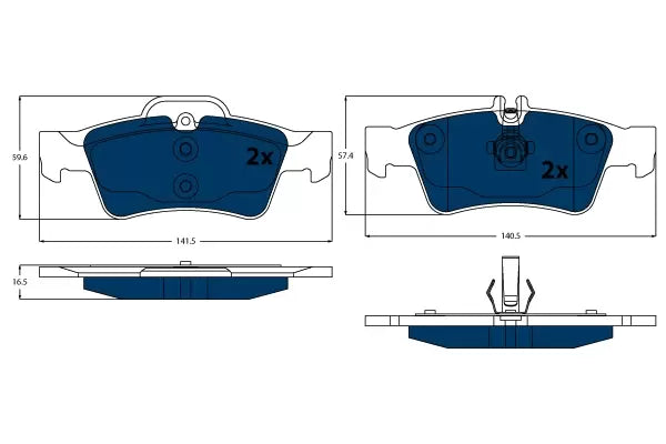 Brake Pad Set, Disc Brake GDB1546BTE - TRW
