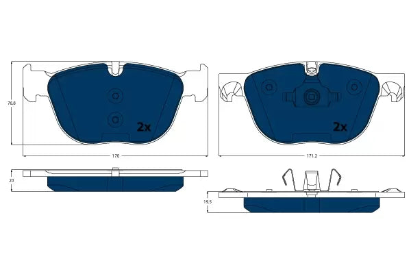 Brake Pad Set, Disc Brake GDB1726BTE - TRW