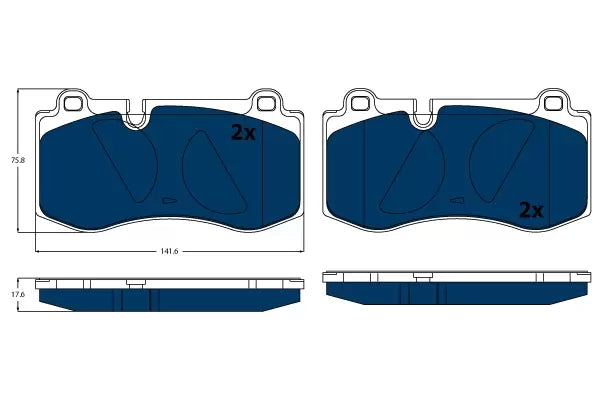 Brake Pad Set, Disc Brake GDB1733 - TRW