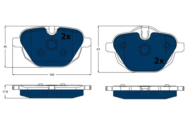 Brake Pad Set, Disc Brake GDB1940BTE - TRW