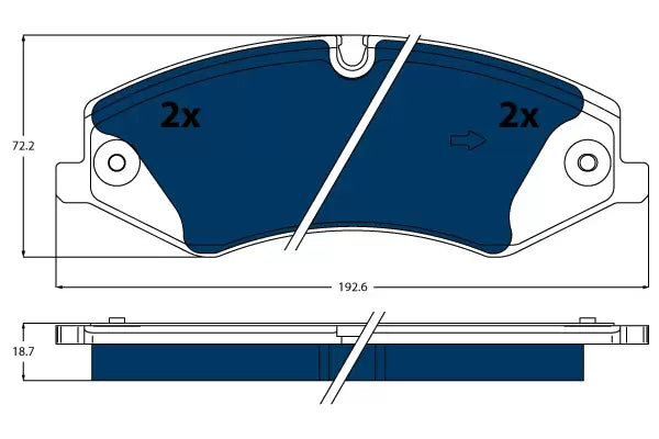 Brake Pad Set, Disc Brake GDB1898 - TRW