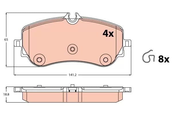 Brake Pad Set, Disc Brake GDB2379 - TRW