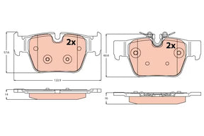 Brake Pad Set, Disc Brake GDB2384 - TRW