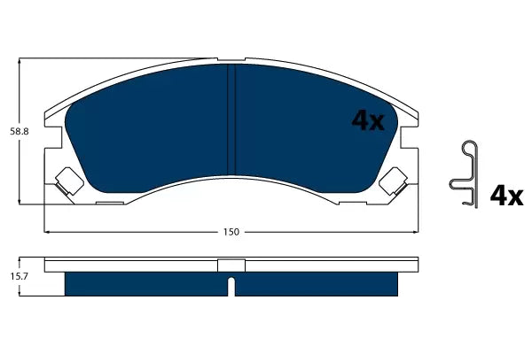 Brake Pad Set, Disc Brake GDB3200BTE - TRW