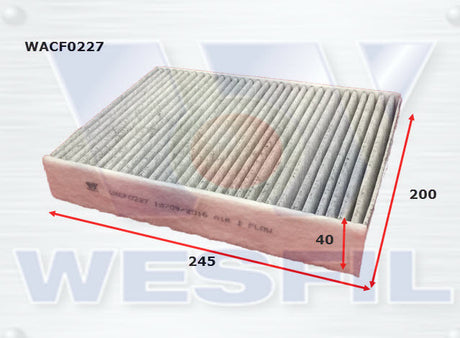 Cabin Filter Fits Porsche WACF0227 - Wesfil | Universal Auto Spares