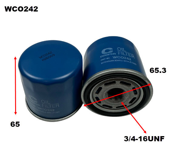 Oil Filter Z1096 Toyota WCO242 - Cooper