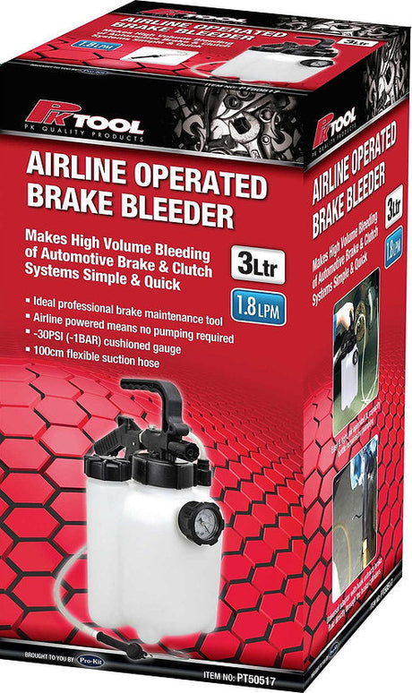 3L Airline Operated Brake Fluid Bleeder - PKTool | Universal Auto Spares