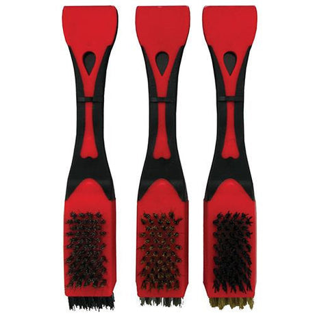 3 Piece 20cm (8”) 9 Row Mixed Wire Brush Set With Fine Brush Tip - PKTool | Universal Auto Spares