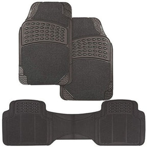 3 Piece Grey Carpet/Rubber Mat Set Odourless Rubber - PC Procovers