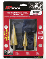3 Piece Step & Hole Drill Set - PKTools | Universal Auto Spares