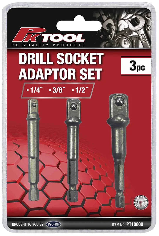 3 Pieces 1/4, 3/8 & 1/2" DR Adaptor Set - PKTool | Universal Auto Spares