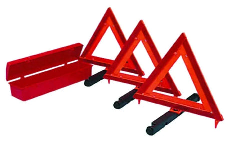 3 Pieces 44cm (17”) Warning Triangle Kit, Bright Red Reflectors - Pro-Kit | Universal Auto Spares