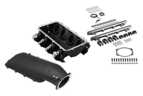 LS3 LO-RAM Manifold Kit Dual Injector Black Finish HY300683BK - Holley