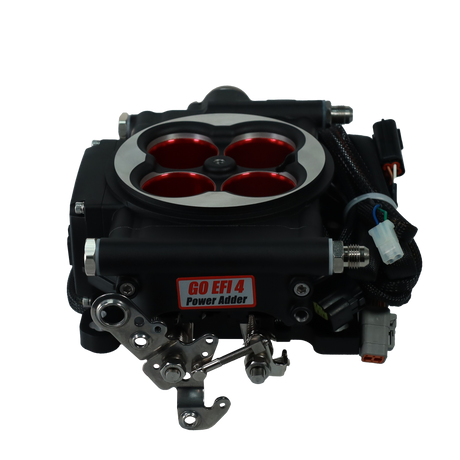 GO EFI 4 600HP Self Tuning Boost Or Nitrous EFI System Matte Black FI30004 - FiTech