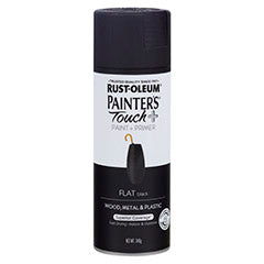 Painter’s Touch Plus Flat Black Spray 340g - Rust-Oleum | Universal Auto Spares