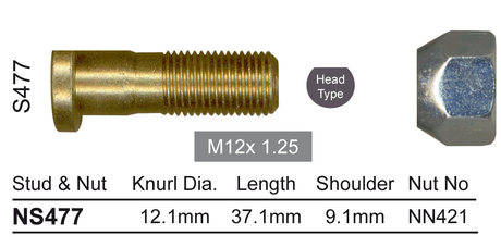 Stud & Nut NS477 - Nice Products | Universal Auto Spares
