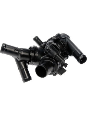 Thermostat Housing with Sensor Fits Mercedes-Benz Flange Length 4.2" Black 902-5187 - Dorman