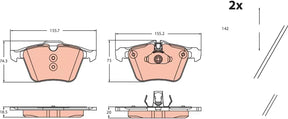 Brake Pad Set, Disc Brake GDB2520 - TRW