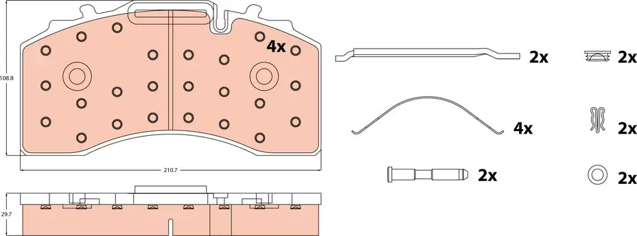 Brake Pad Set, Disc Brake GDB5105 - TRW