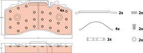 Brake Pad Set, Disc Brake GDB5105 - TRW