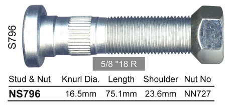 Stud & Nut NS796 - Nice Products | Universal Auto Spares