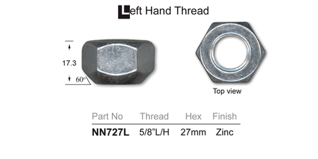 Wheel Nut NN727L - Nice Products | Universal Auto Spares