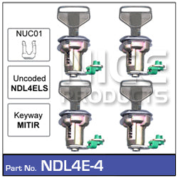 Door Lock set 4 NDL4E-4 - Nice Products | Universal Auto Spares