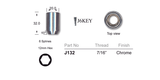 Chrome Nut Allen Key Tapered J132 - Nice Products | Universal Auto Spares
