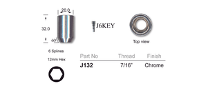 Chrome Nut Allen Key Tapered J132 - Nice Products | Universal Auto Spares