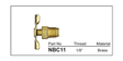 Drain Cock NBC11 - Nice Products | Universal Auto Spares
